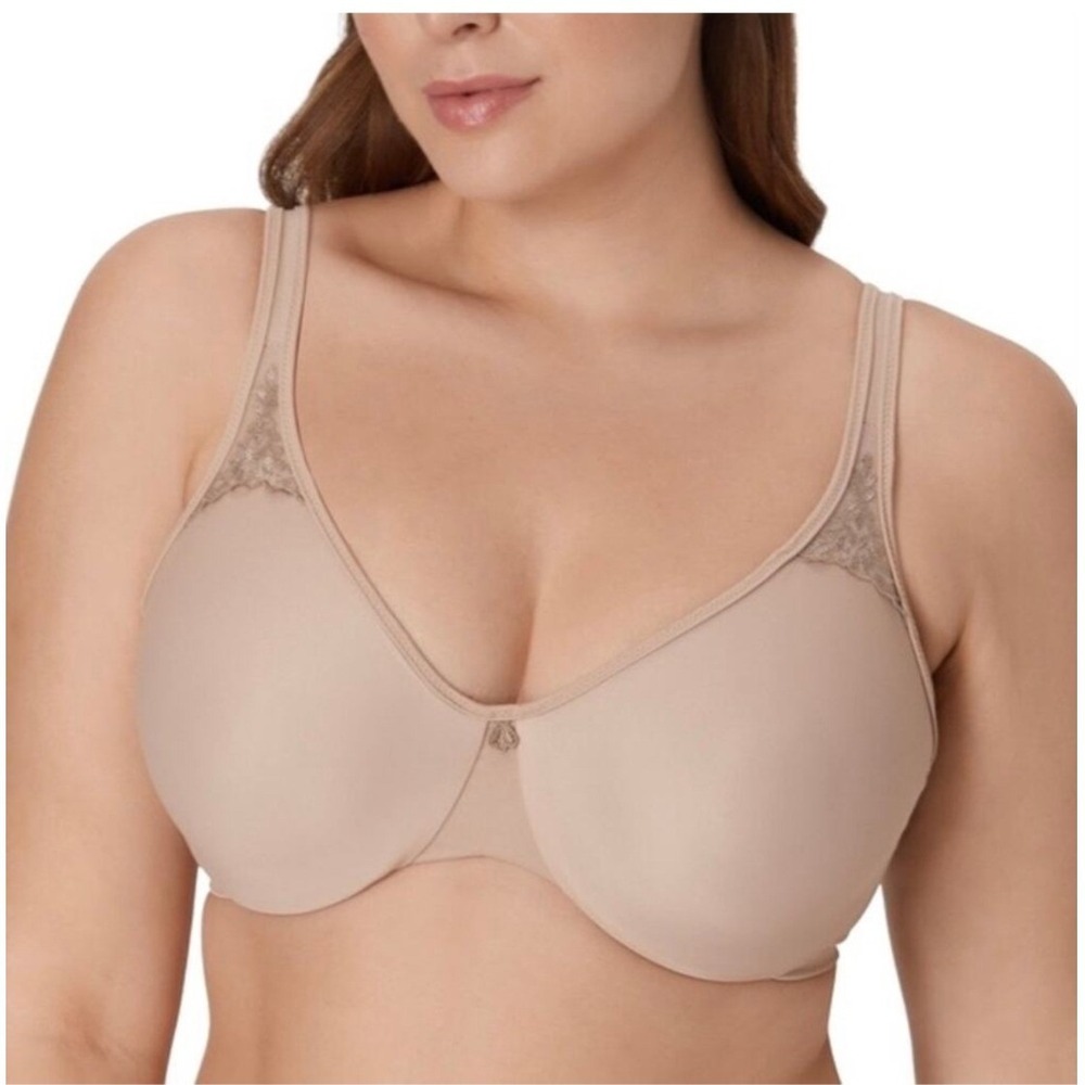 Bali Passion For Comfort Minimizer Underwire Bra Womens 40D Tan NEW DF3385 Lace